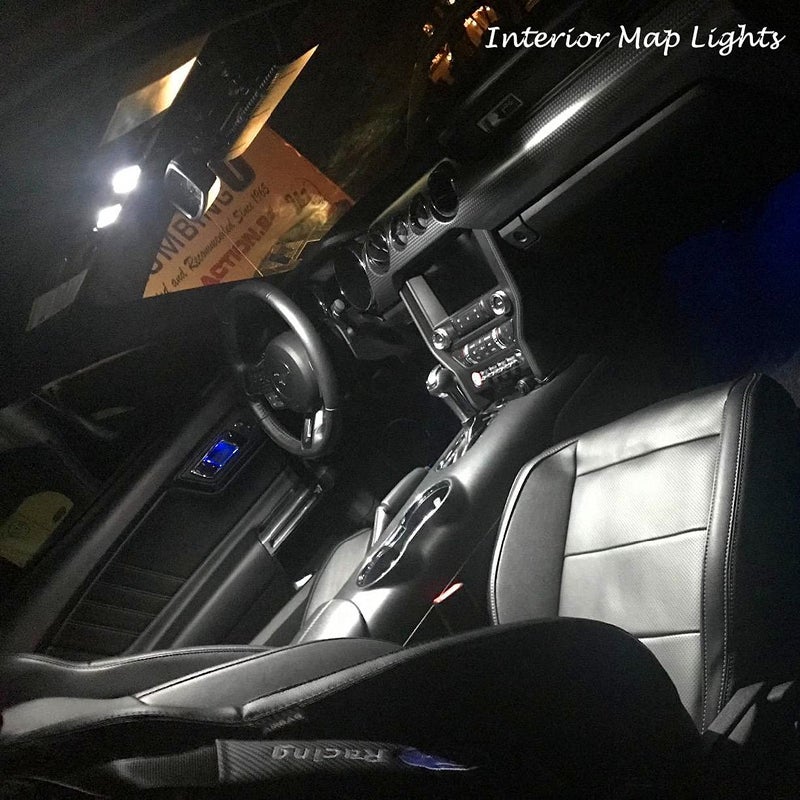 Alla Lighting T10 Wedge 194 168 2825 W5W LED Bulbs, 6000K White License, Reverse, Trunk, Marker, Parking, Door, Map, Dome Lights Lamps, 360Â° Light 4014 18-SMD Super Bright 558 161 175 - Image 5